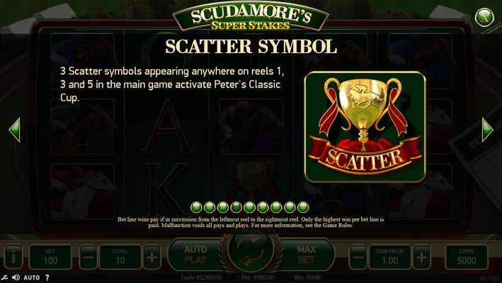 Scudamore's Super Stakes :: Scatter Symbol Rules