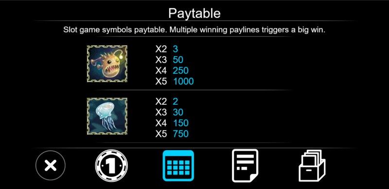 Sea World :: Paytable - Medium Value Symbols