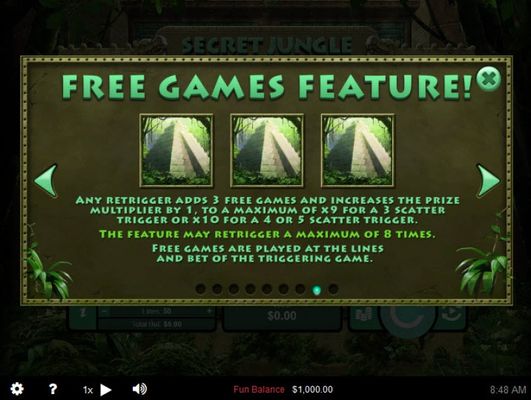 Secret Jungle :: Free Spins Rules
