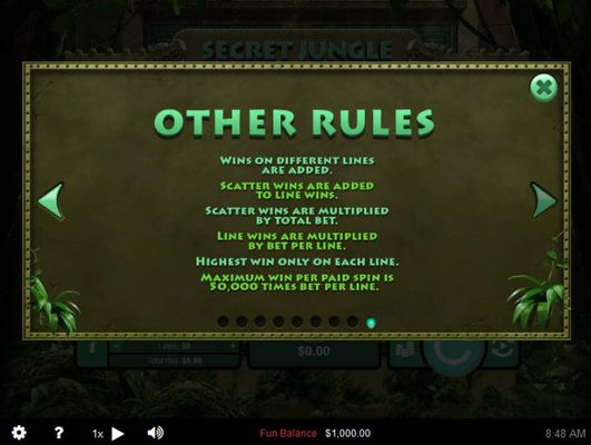 Secret Jungle :: General Game Rules