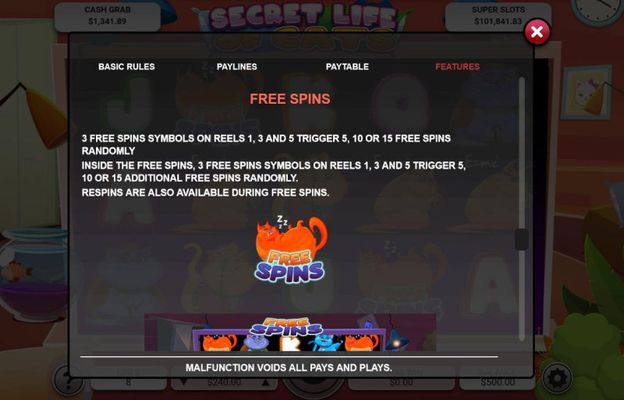 Free Spin Feature Rules