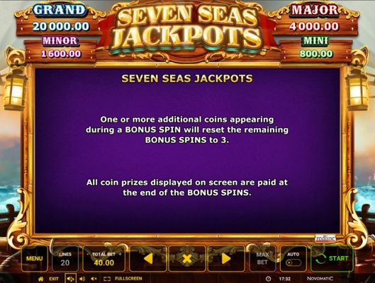 Seven Seas Jackpots :: Jackpot Rules