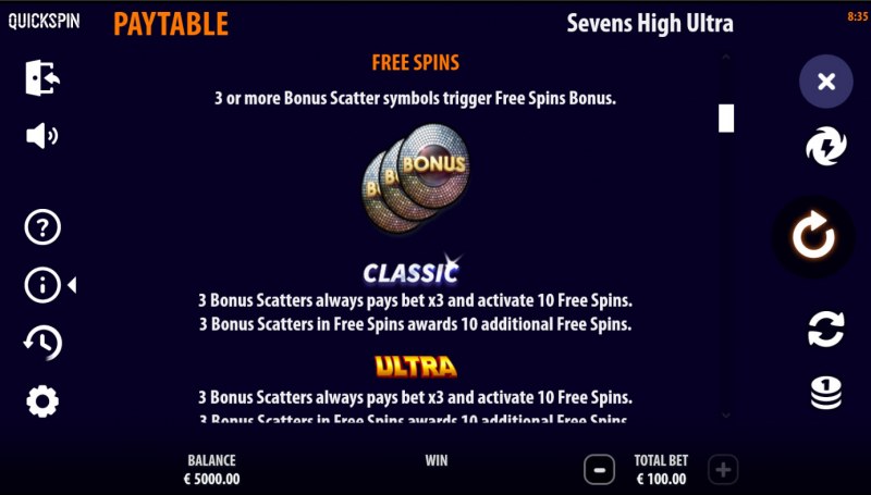 Free Spin Feature Rules