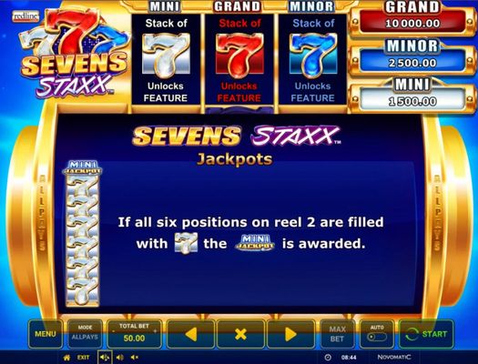 Sevens Staxx :: Jackpot Rules