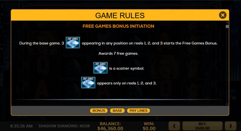 Free Spin Feature Rules