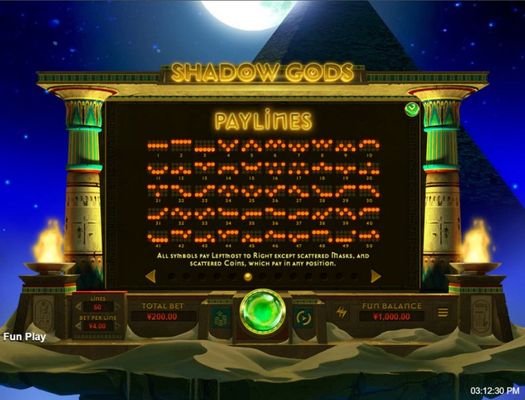 Shadow Gods :: Paylines 1-50
