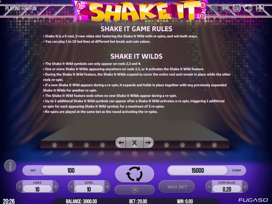 Shake It! :: Feature Rules