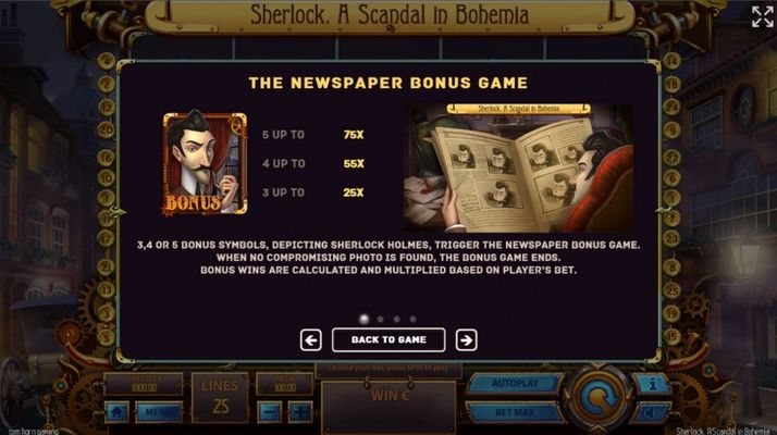 Newspaper Bonus Game