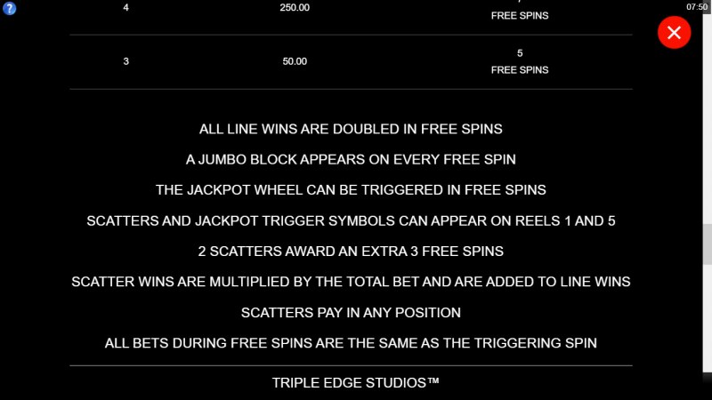 Sisters of Oz Jackpots :: Free Spin Feature Rules