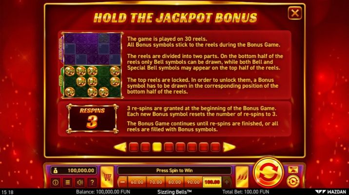 Hold The Jackpot Bonus
