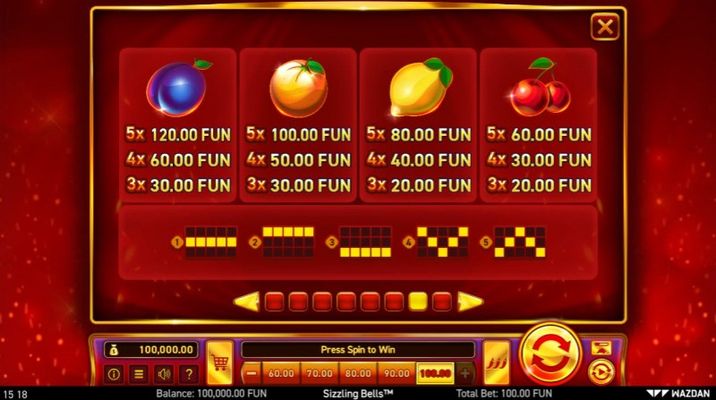 Paytable - Low Value Symbols