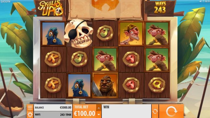 Play slots at Dublinbet: Dublinbet featuring the Video Slots Skulls Up with a maximum payout of $486,000