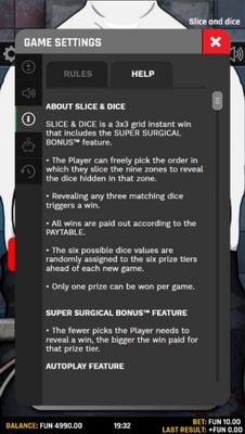 Slice & Dice :: General Game Rules