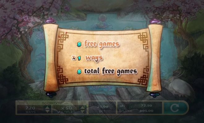 8 Free Spins Awarded