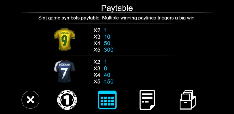 Paytable - Low Value Symbols