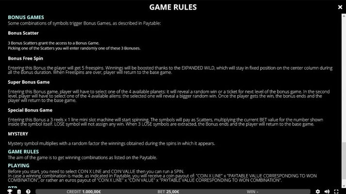 Space Mission :: General Game Rules