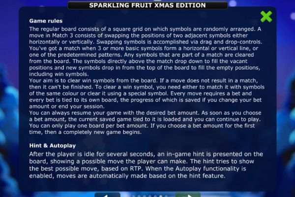 Sparkling Fruit Xmas Edition :: General Game Rules