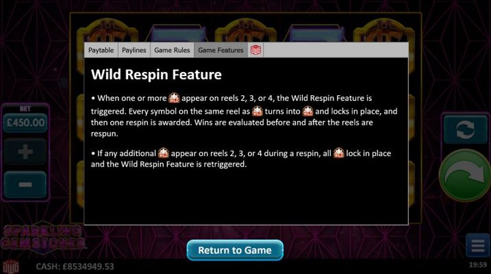 Wild Respin Feature