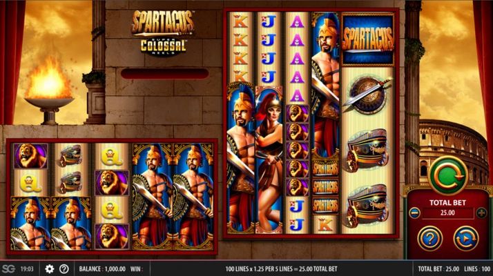 Spartacus Super Colossal Reels :: Main Game Board