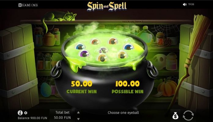 Spin and Spell :: Gamble feature