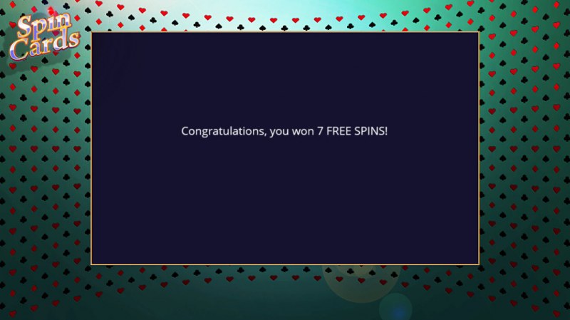 Spin Cards :: 7 Free Spins Awarded