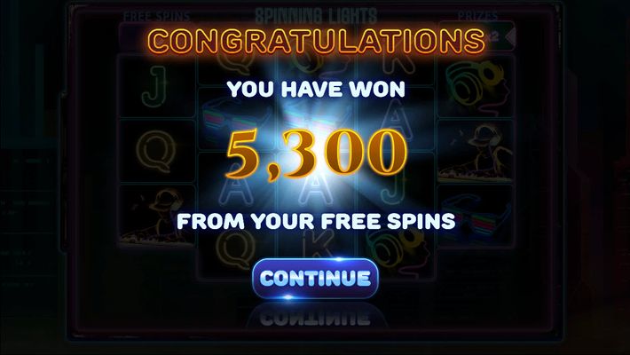 Total free spins payout