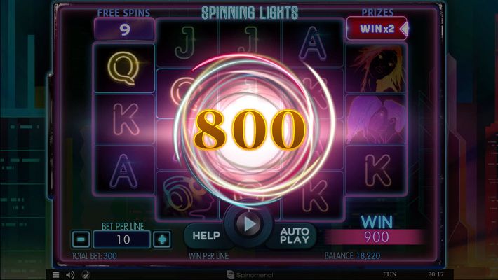 Spinning Lights :: Free Spins Game Board