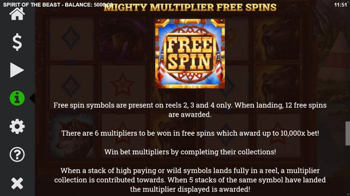 Spirit of the Beast :: Free Spin Feature Rules