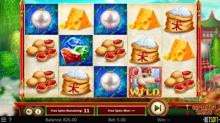 Spring Tails :: Free Spins Game Board