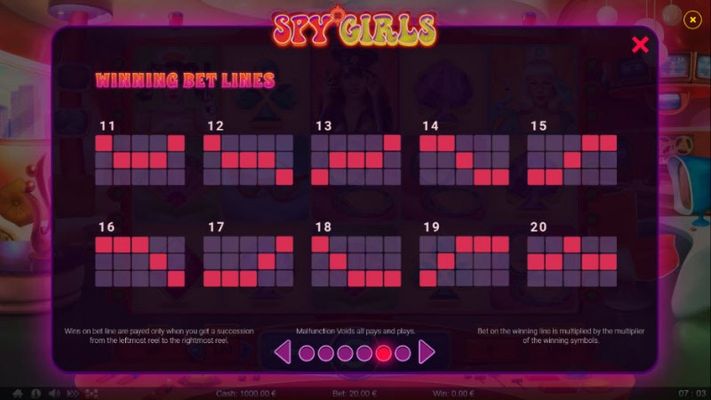 Spy Girls :: Paylines 11-20