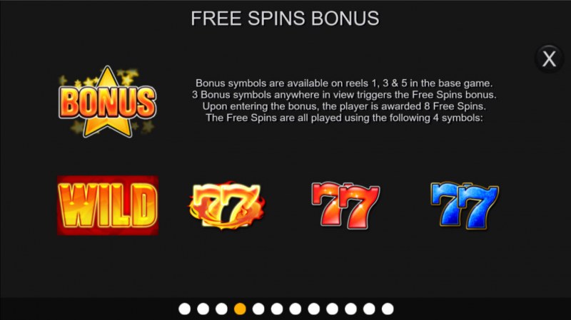 Stacked Fire 7s :: Free Spin Feature Rules