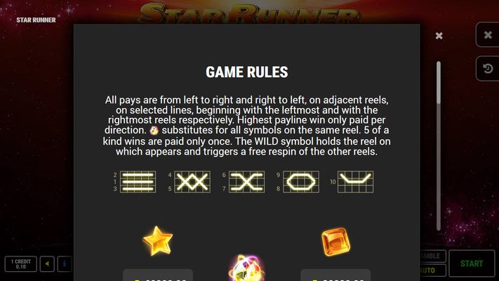 Star Runner :: General Game Rules