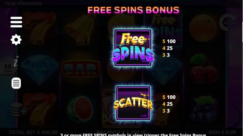 Star Stacks :: Free Spins Rules