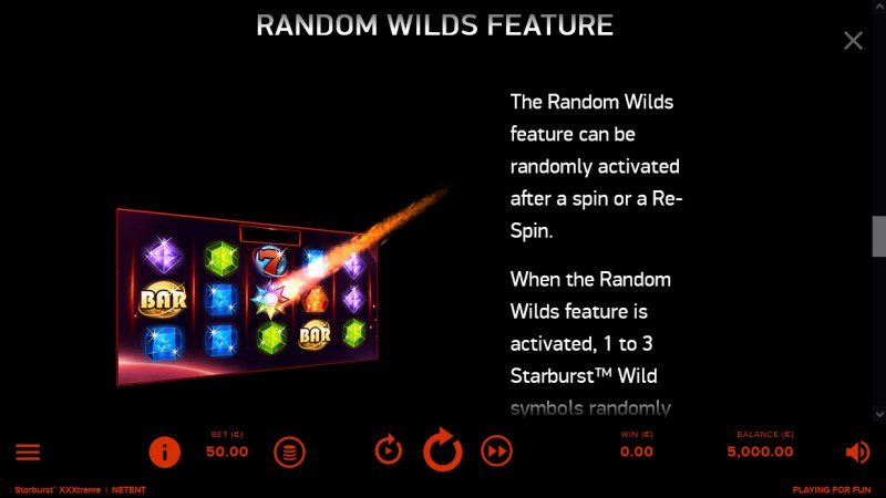 Starburst XXXTreme :: Random Wilds Feature