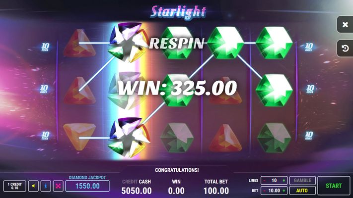 Starlight :: Multiple winning combinations leads to a big win
