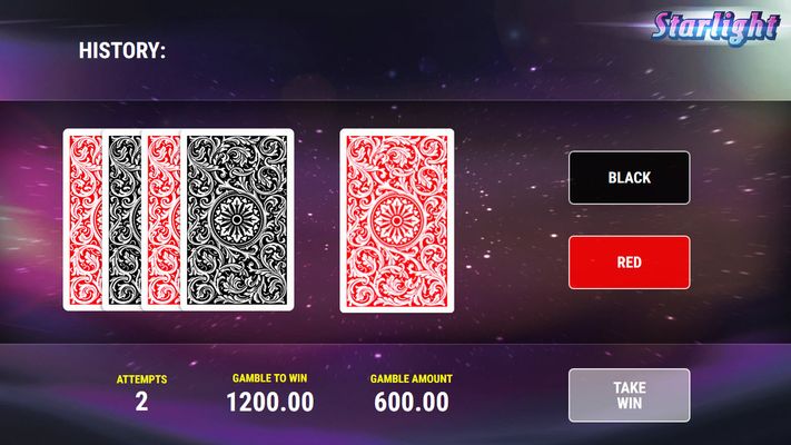 Starlight :: Black or Red Gamble Feature