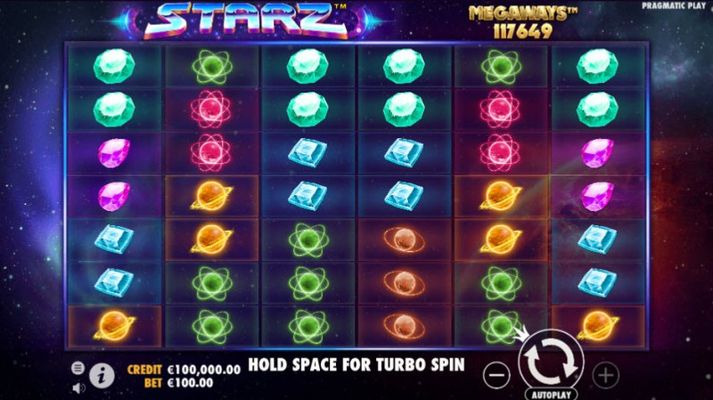 Starz Megaways :: Main Game Board