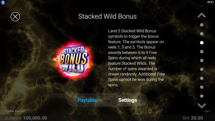 Stellar Portals :: Stacked Wild Bonus