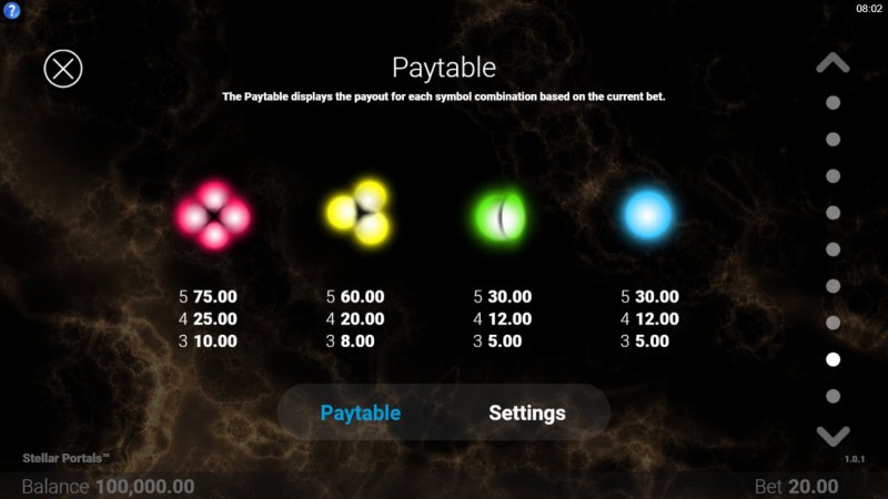 Paytable - Low Value Symbols