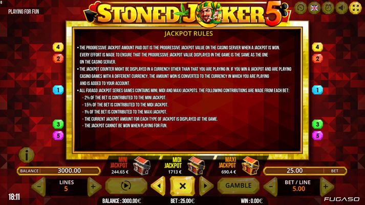 Progressive Jackpot Rules