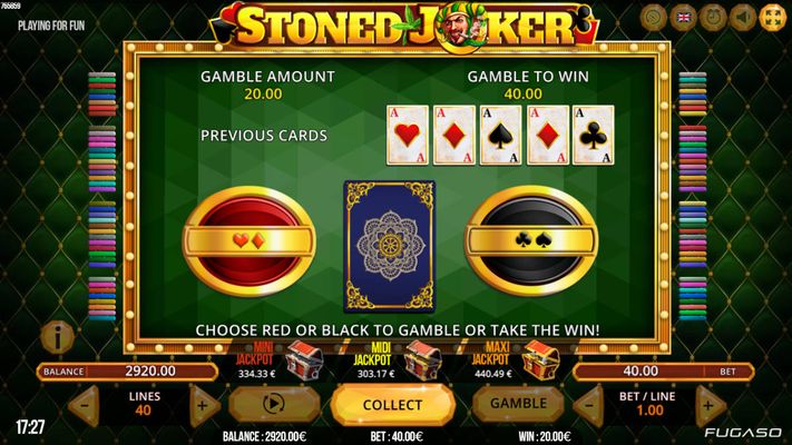 Red or Black Gamble feature