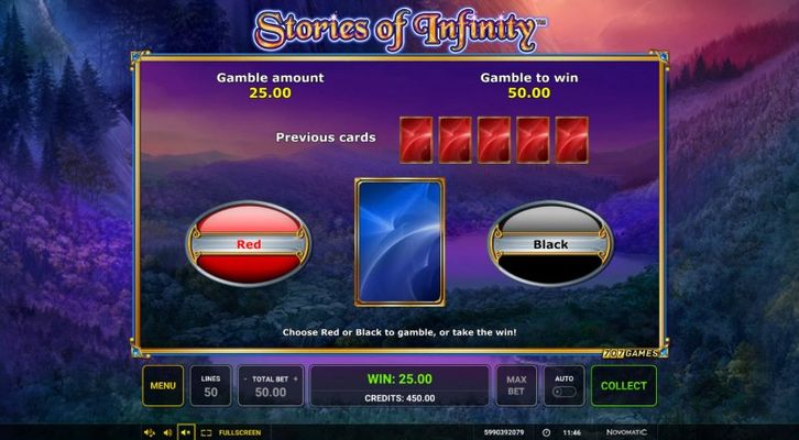 Stories of Infinity :: Red or Black Gamble Feature