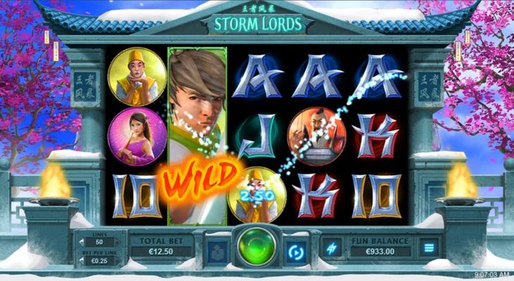 Storm Lords :: A three of a kind win