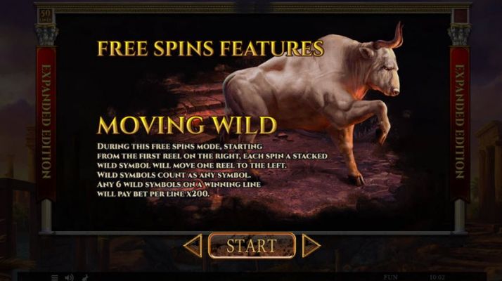 Story of Hercules Expanded Edition :: Moving Wild Free Spins