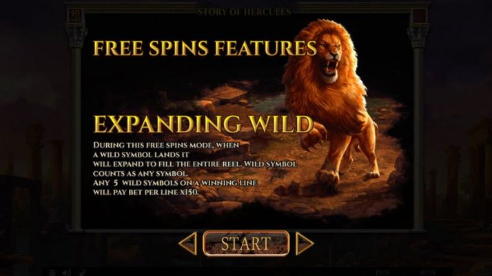 Story of Hercules :: Expanding Wild Free Spins
