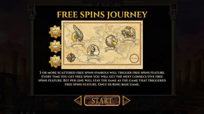 Story of Hercules :: Free Spins Rules