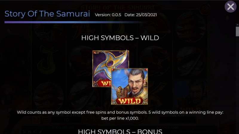 Story of the Samurai :: Wild Symbol Rules