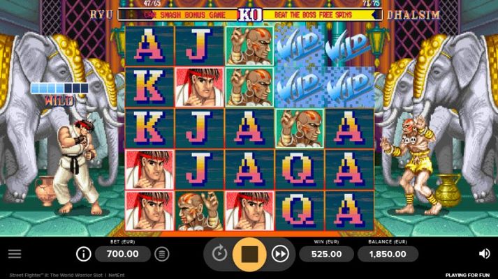 Street Fighter II :: Collect wild symbols after hi value symbols win
