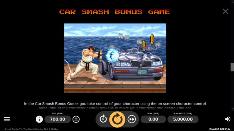 Street Fighter II :: Car Smash Bonus Game