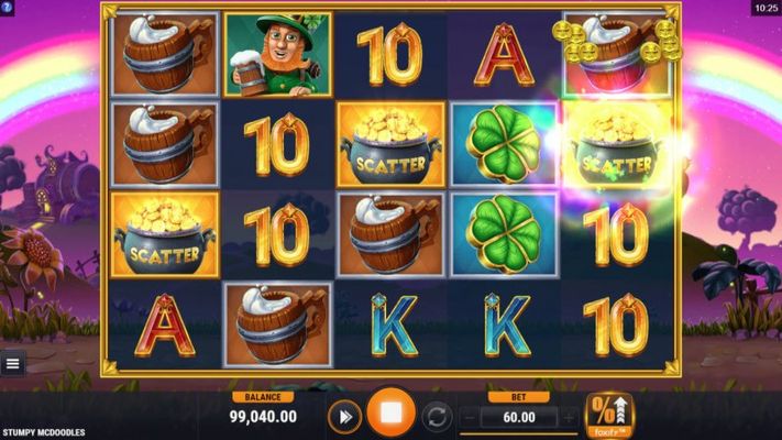 Scatter symbols triggers the free spins feature